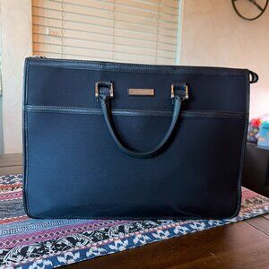 Burberry Black Nylon and Leather Business Bag with Nova Check Interior, Preowned